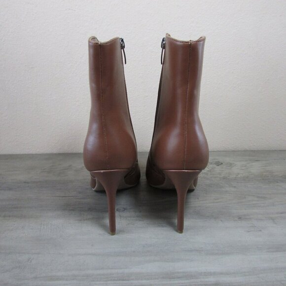 Nine West Women's 10 Tunes Tolate Pointed Toe Stiletto Booties - Brown - Picture 3 of 6